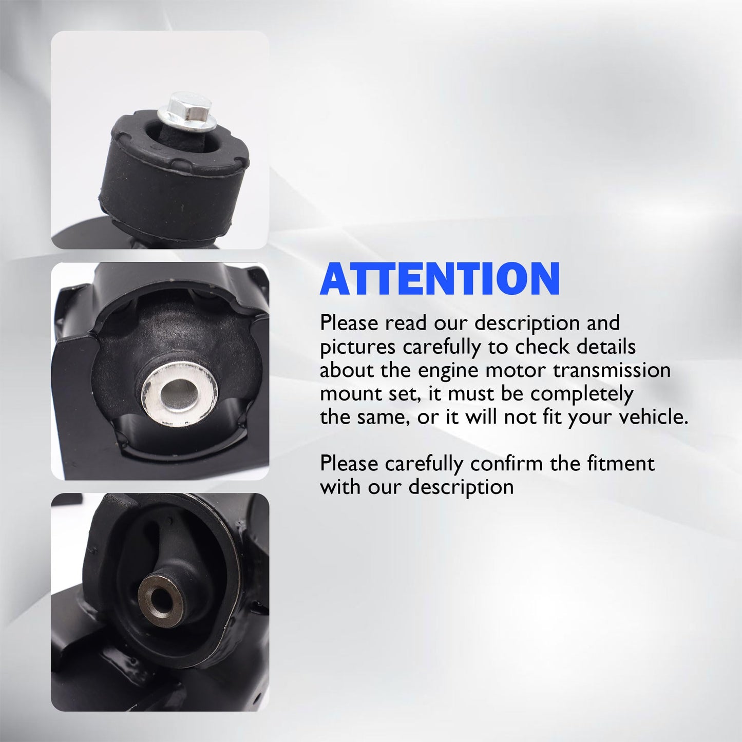 HiSport Engine Motor Transmission Mount Set - Compatible with Scion xB 2.4L 2008-2015 Replaces A62012 A62071 A62067 A62070