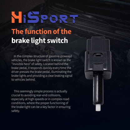 HiSport Brake Light Switch 25320-JN00A Compatible with Infiniti Ex35 Ex37 FX35 FX45 FX50 G25 G35 G37 M35 Q40 Replacement for Nissan 350z Altima Nv1500 Pathfinder Rogue Titan Versa Frontier Xterra