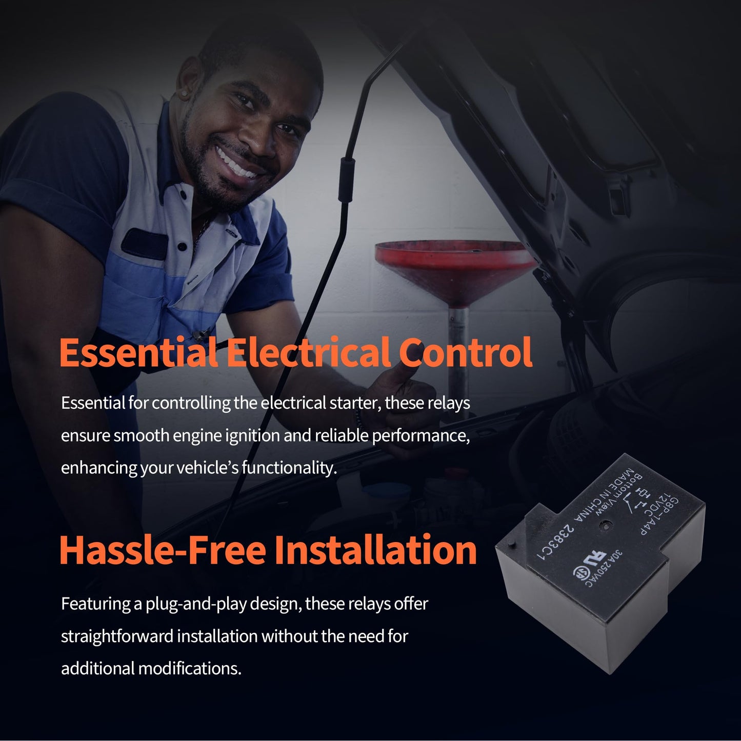 HiSport G8P-1A4P Fully-Sealed PCB Relay 30A 250VAC 12VDC 4-Pin SPST Compatible with PC Board or Panel-Mounted Applications, Solve F01 Code Problem of Dryer and Cooling Fan Failures & P0641/B1455