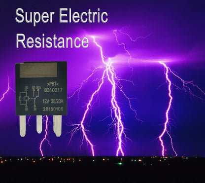 HiSport Relay 12077866 5-Pin 12V 35/20A Automotive Relay Compatible with Buick, Cadillac, Chevrolet, GMC, Hummer Replacement for 5810-0202, 7866, Set of 2