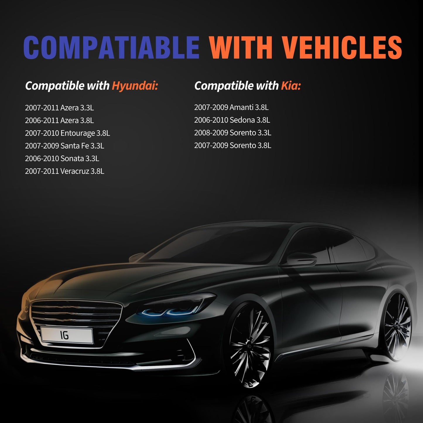 HiSport Valve Cover Gasket - Compatible with Hyundai Azera Entourage Santa Fe Sonata Veracruz Compatible with Kia Amanti Sorento 3.3L 3.8L 2006-2011 - Replace VS50750R