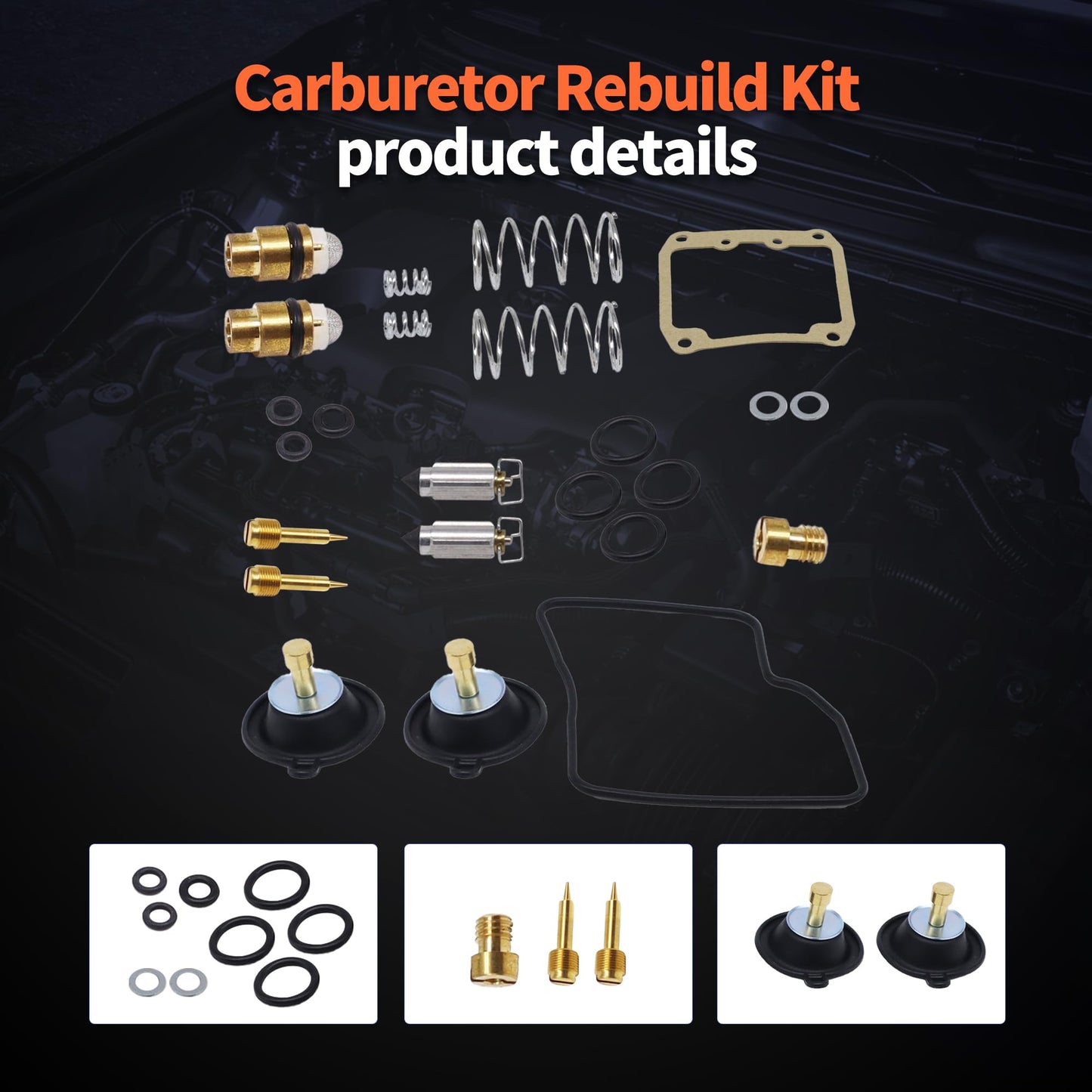 HiSport Carb Carburetor Rebuild Repair kits Compatible with Suzuki Intruder VS1400GLP VS800 VS800GL VZ800 2-Pack