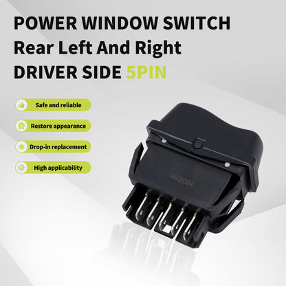 HiSport 1609209PKG Window Lift Switch Left Driver Side 5 Pin - Compatible with Peterbilt 365 367 384 386 387 389 - Replace 577.75607 16-09209 16-09209PKG 1609209