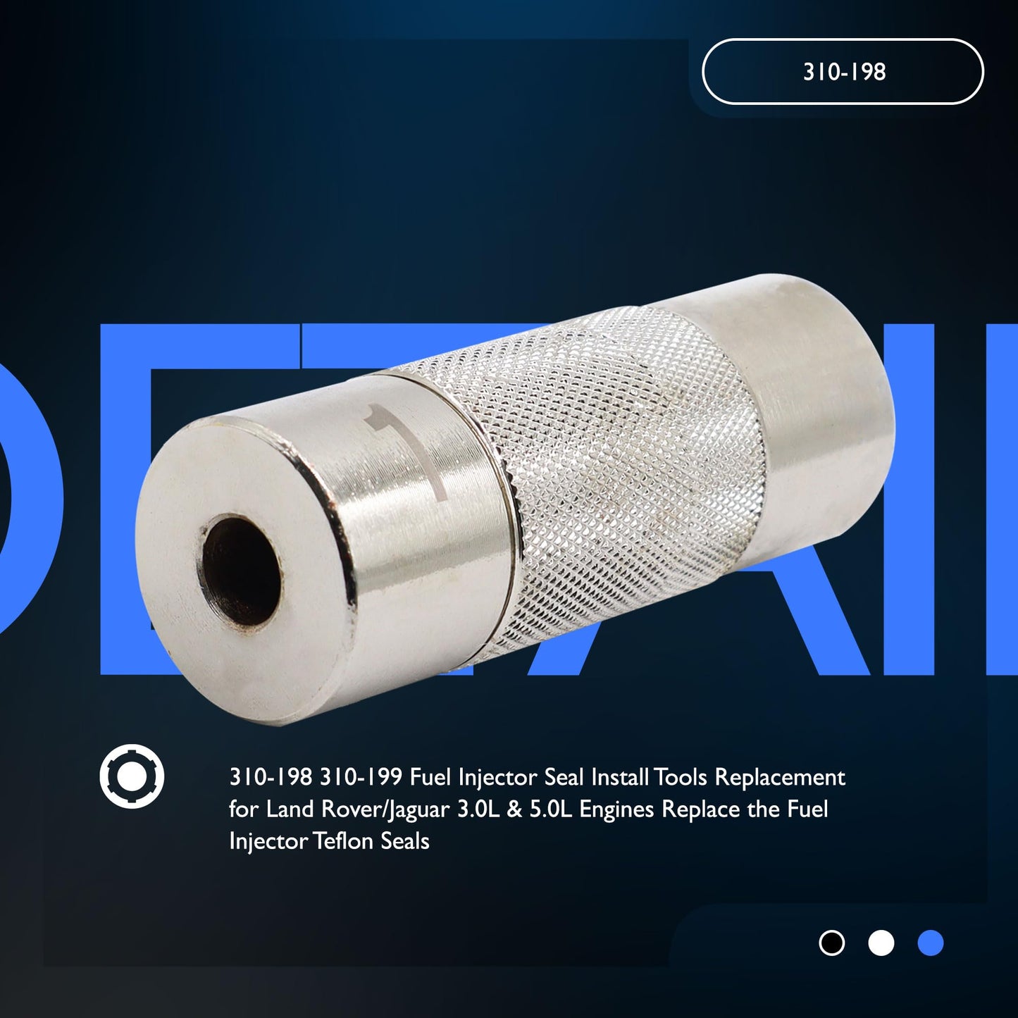 HiSport 310-198 310-199 Fuel Injector Seal Install Tools Replacement for Land Rover/Jaguar 3.0L & 5.0L Engines Fuel Injector Teflon Seals