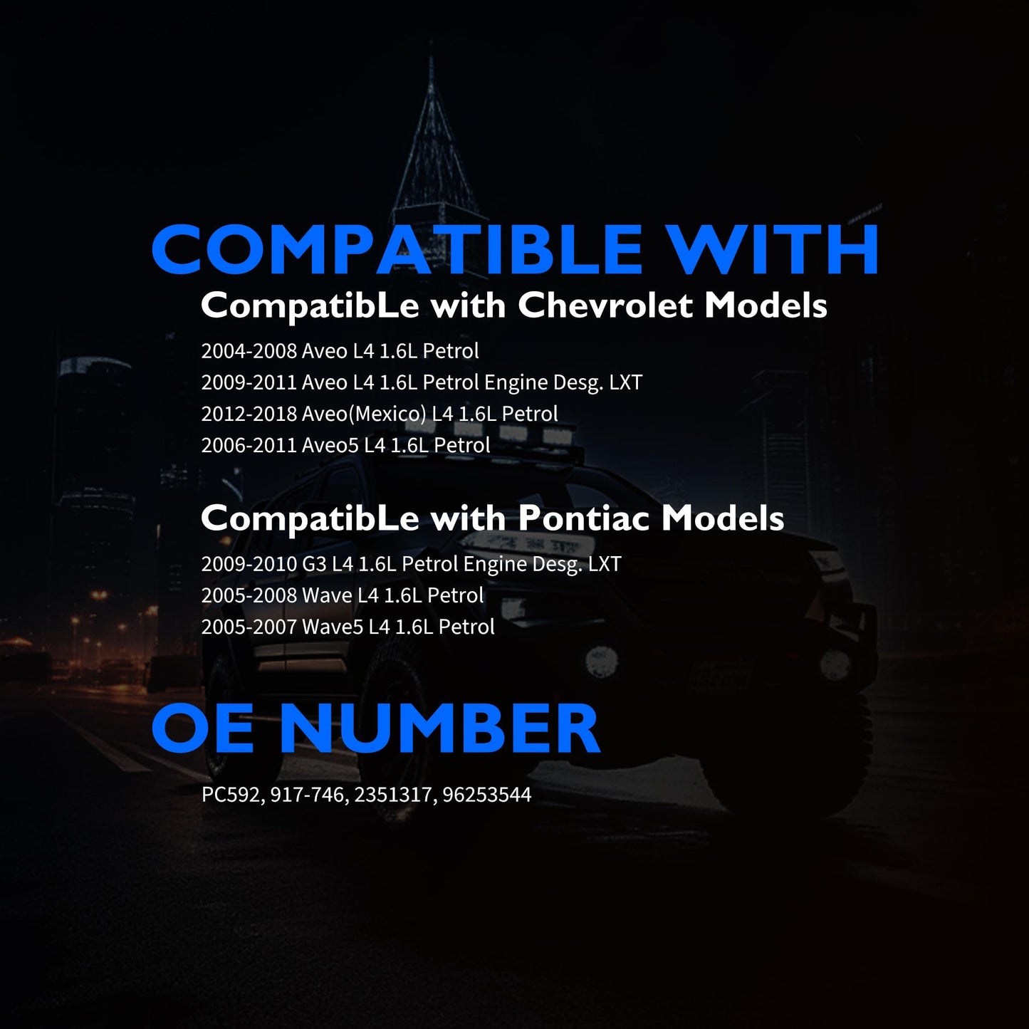 HiSport 96253544 Engine Camshaft Position Sensor Compatible with Chevrolet Aveo 2004-2018, Aveo5 2006-2011 & Pontiac G3 2009-2010, Wave 2005-2008, Wave5 2005-2007, L4 1.6L Replacement Part