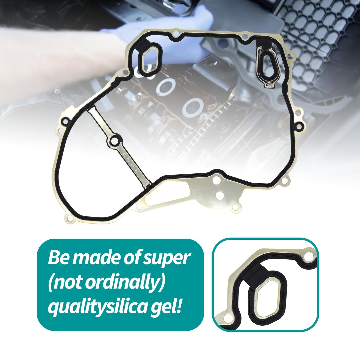 HiSport 24435052 Timing Cover Gasket Set - Compatible with Chevrolet Captiva Cobalt Equinox HHR Impala Malibu Orlando GMC Terrain Buick Allure Lacrosse Regal Verano 2005-2017 2.0L 2.4L Engine