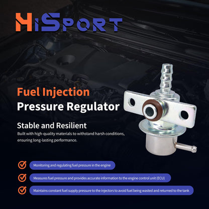 HiSport Fuel Pressure Regulator Auto Parts - Compatible with Ford Ranger 1999 2000 2001 2.5L Replacement for PR4156 F87Z-9F775-AA 47776261 FPD85
