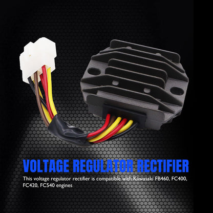 HiSport M97348 Voltage Regulator Rectifier Compatible with John Deere M70121, M97348;Kawasaki 21066-2056, 21066-2070,FB460, FC400, FC420 and FC540;Shindengen SH578-12, SH626-12 Replaces 21066-2056