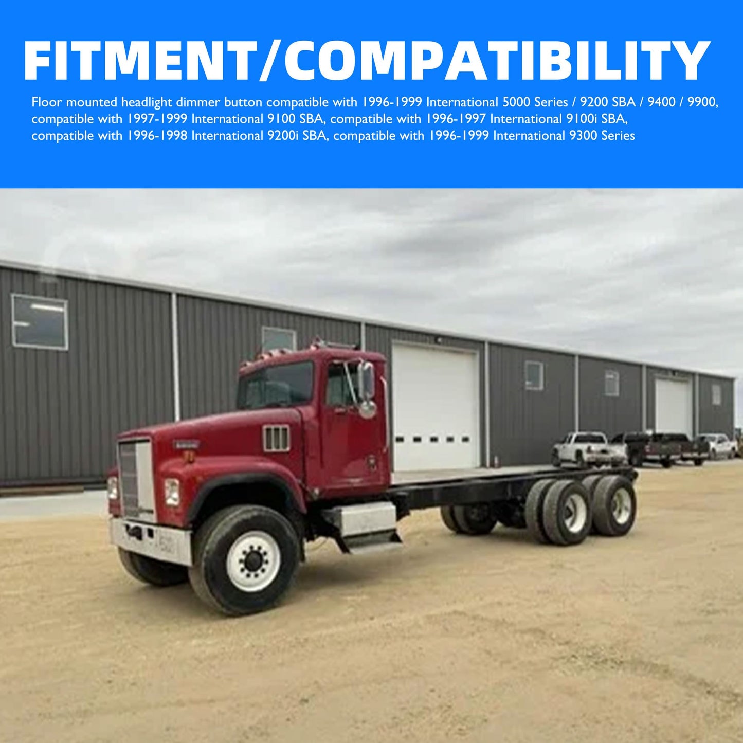 HiSport Floor Mounted Headlight Dimmer Switch Compatible with Navistar International 5000 9100 9200 9300 9400 9900 9100i 9200i 1996-1999 Headlamp Button Replace 452187C2