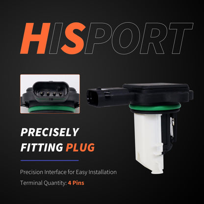 HiSport MAF Mass Air Flow Sensor - Compatible with BMW 135I 335I 435I 528I 535I 640I 740I Replaces 5WK97512 5WK97512Z 74-50088