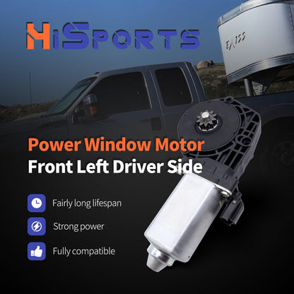 HiSport 742-260 Power Window Lift Motor Compatible with Ford Excursion 2000-2005,F250 F350 Super Duty 2000-2010 Window Lift Motor Front Left Position