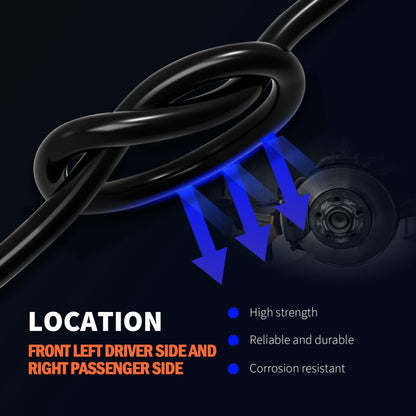HiSport Front ABS Wheel Speed Sensor Left and Right Compatible with Nissan Frontier D40 2005-2019,Pathfinder R51 2005-2012,Xterra N50 2005-2015,Navara 2005-Up,Replacement for Suzuki Equator 2009-2012