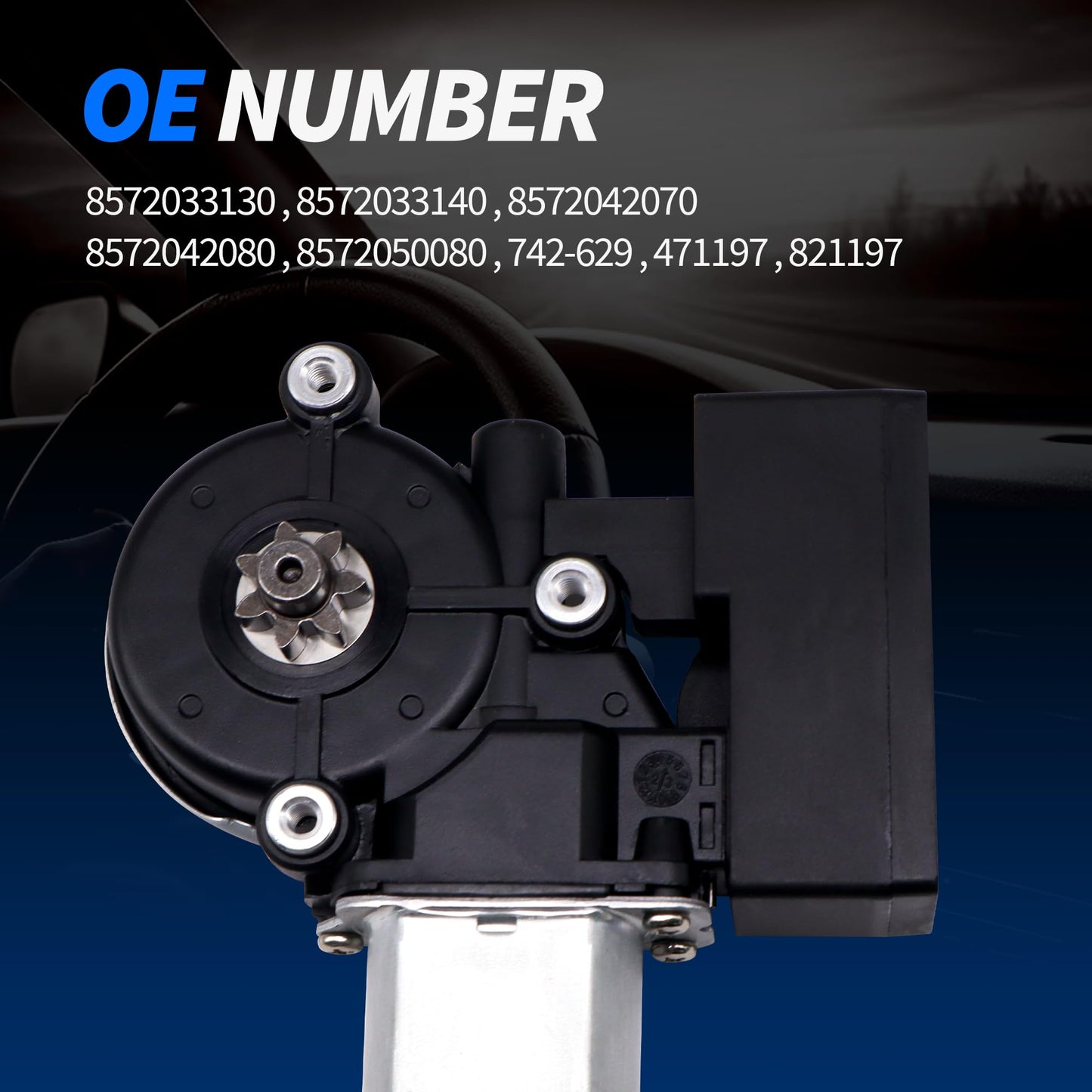 HiSport Front Left Side Power Window Lift Motor Compatible with Toyota Camry 2002-2006 Highlander 2001-2007 RAV4 2001-2005 Compatible with Lexus ES300 ES330 LS430,Replace 8572033140 8572033130