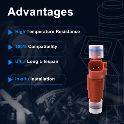 HiSport Fuel Injector 0280156161 6 PCS Compatible with Jeep 4.0L 1999-2004 I6 Upgrade 12 Hole 22LB Injectors