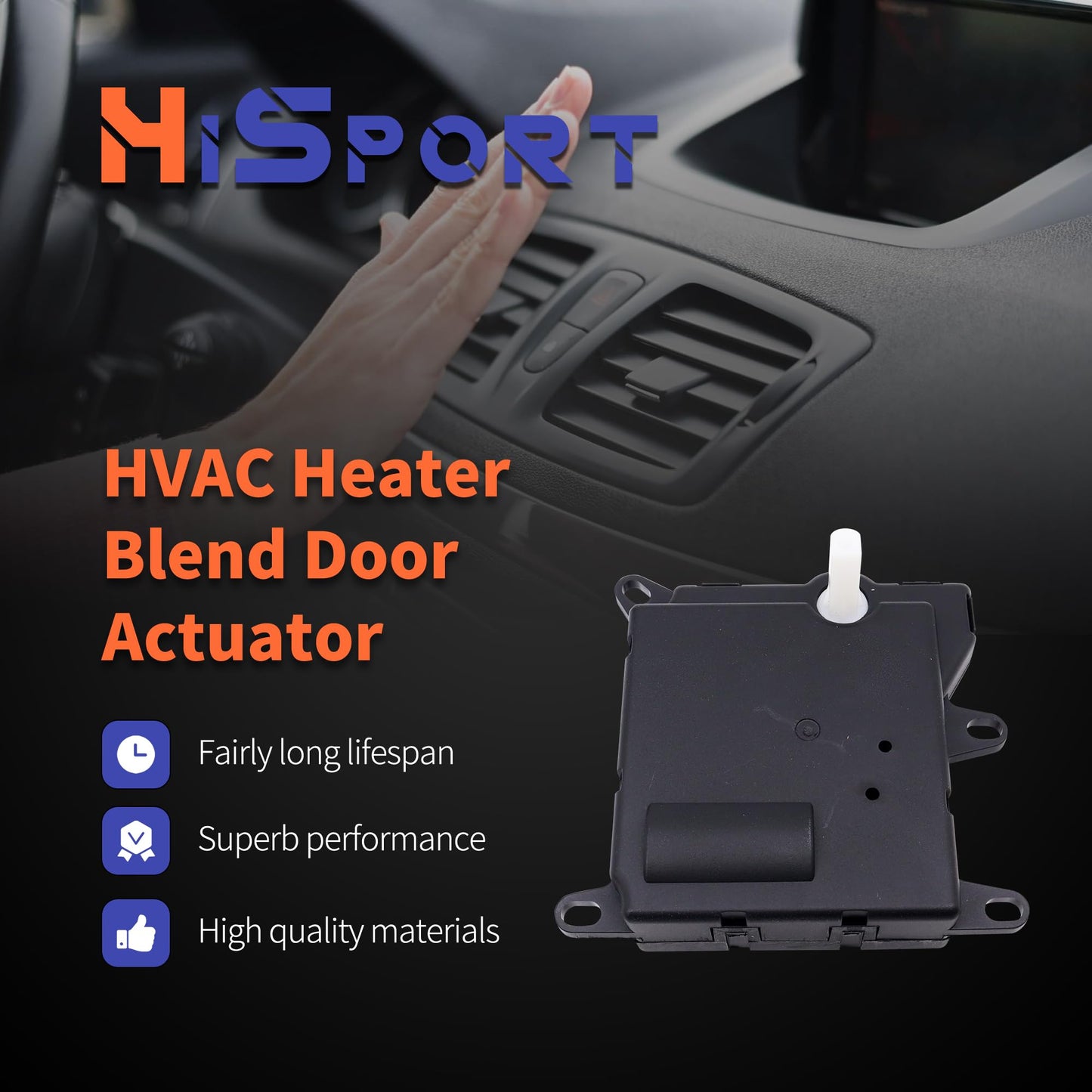 HiSport 604-202 HVAC Heater Blend Door Actuator - Compatible with Ford Expedition 2002-2004 Lincoln Navigator 2002-2004 Mercury Mountaineer 1997-2002 Replaces 604202 F5TZ19E616A F77Z19E616AA