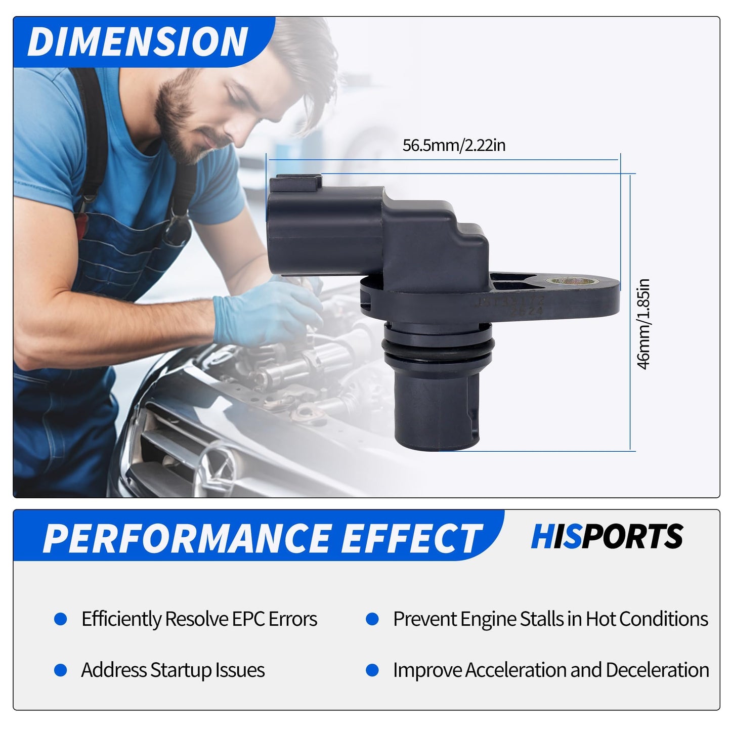 HiSport 22056AA270 Engine Camshaft Position Sensor Compatible with Scion FR-S 2013-2016, Subaru BRZ Impreza R Crosstrek Legacy Forester Outback Impreza WRX XV WRX STI, Toyota 86