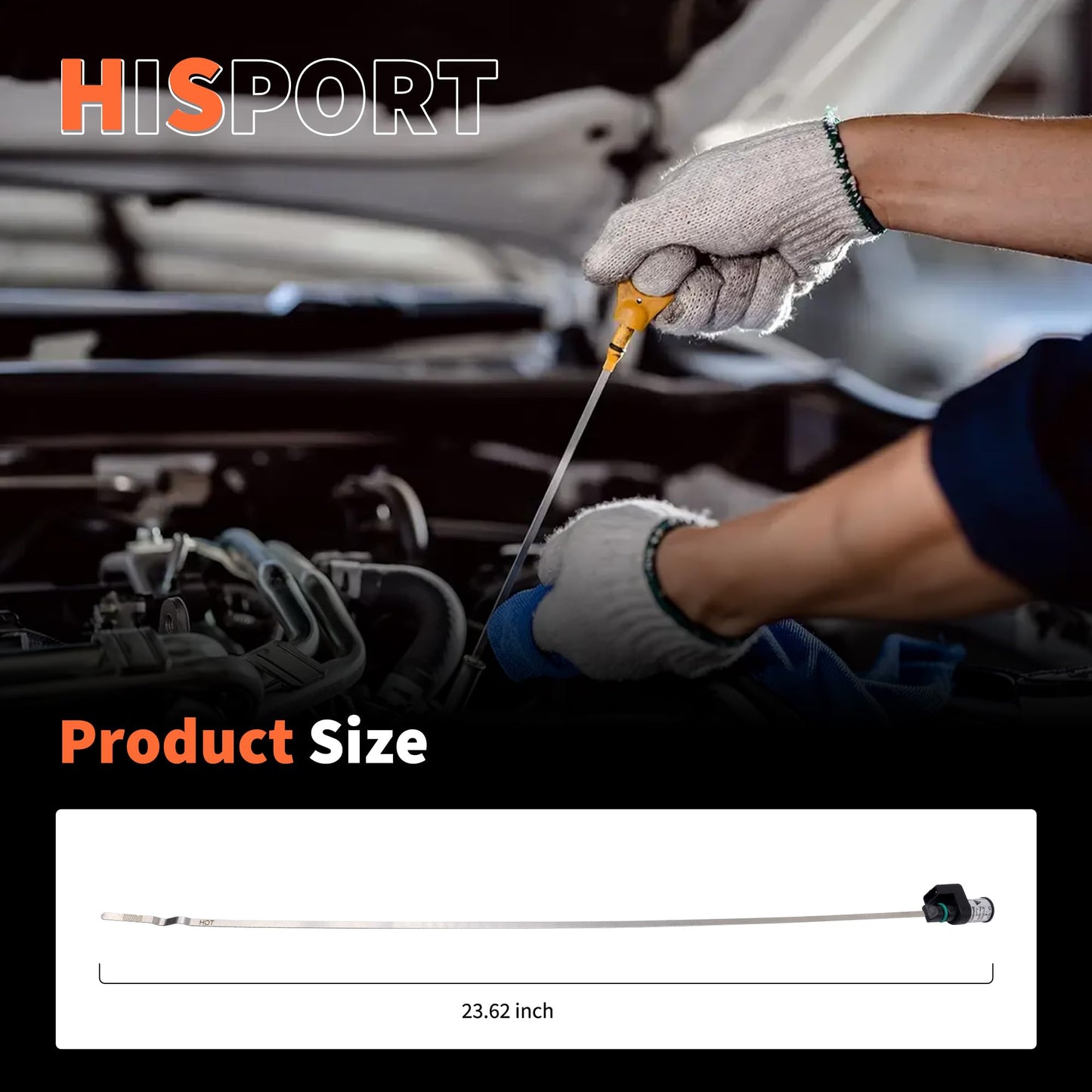 HiSport Transmission Oil Level Dipstick - Compatible with Nissan Altima Rougue 2.5L Replacement 31086-JA00A