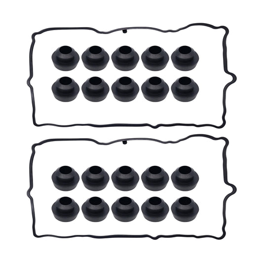 HiSport VS50652R Engine Valve Cover Gasket Set 3.7L - Compatible with Dodge Dakota Durango Nitro Ram 1500 Jeep Commander Grand Cherokee Liberty Mitsubishi Raide Ram 1500 2005-2012 - Replace VS50407