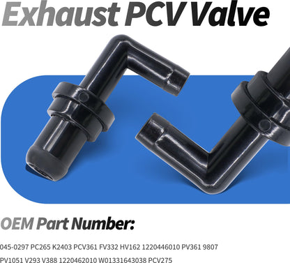 HiSport 045-0297 PCV Valve - Compatible with Lexus ES300 SC300 1992-1993 Toyota T100 1995-1998 Tacoma 1995-2003 Tundra 2000-2003 4Runner 1996-2002 Camry 1992-1993