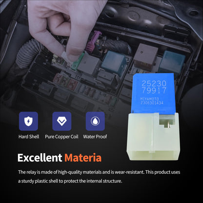 HiSport 4 Pin Car Motor Relay 25230-79917 Compatible with Chevrolet City Express & Nissan 350z 370z Altima Armada Cube Frontier Gt-R Juke & Infiniti, 2PCS
