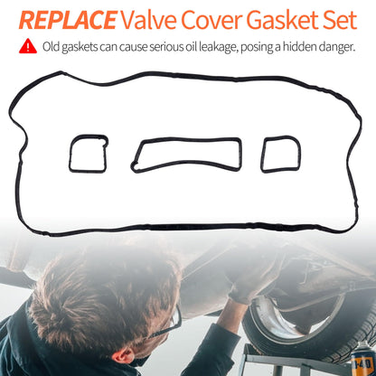 HiSport Valve Cover Gasket Set - Compatible with Ford Escape Focus Fusion Ranger Transit Connect Lincoln MKZ Mazda 3 Sport 5 6 B2300 MX-5 Miata Mercury 2.0L 2.3L 2.5L 2003-2020 - Replace VS50639R1