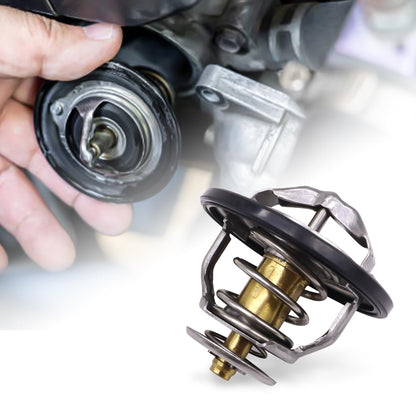 HiSport Engine Coolant Thermostat Front 185 Degree Compatible with Duramax Diesel 2001-2018 Replacement for 131-163, 131163, 97241129