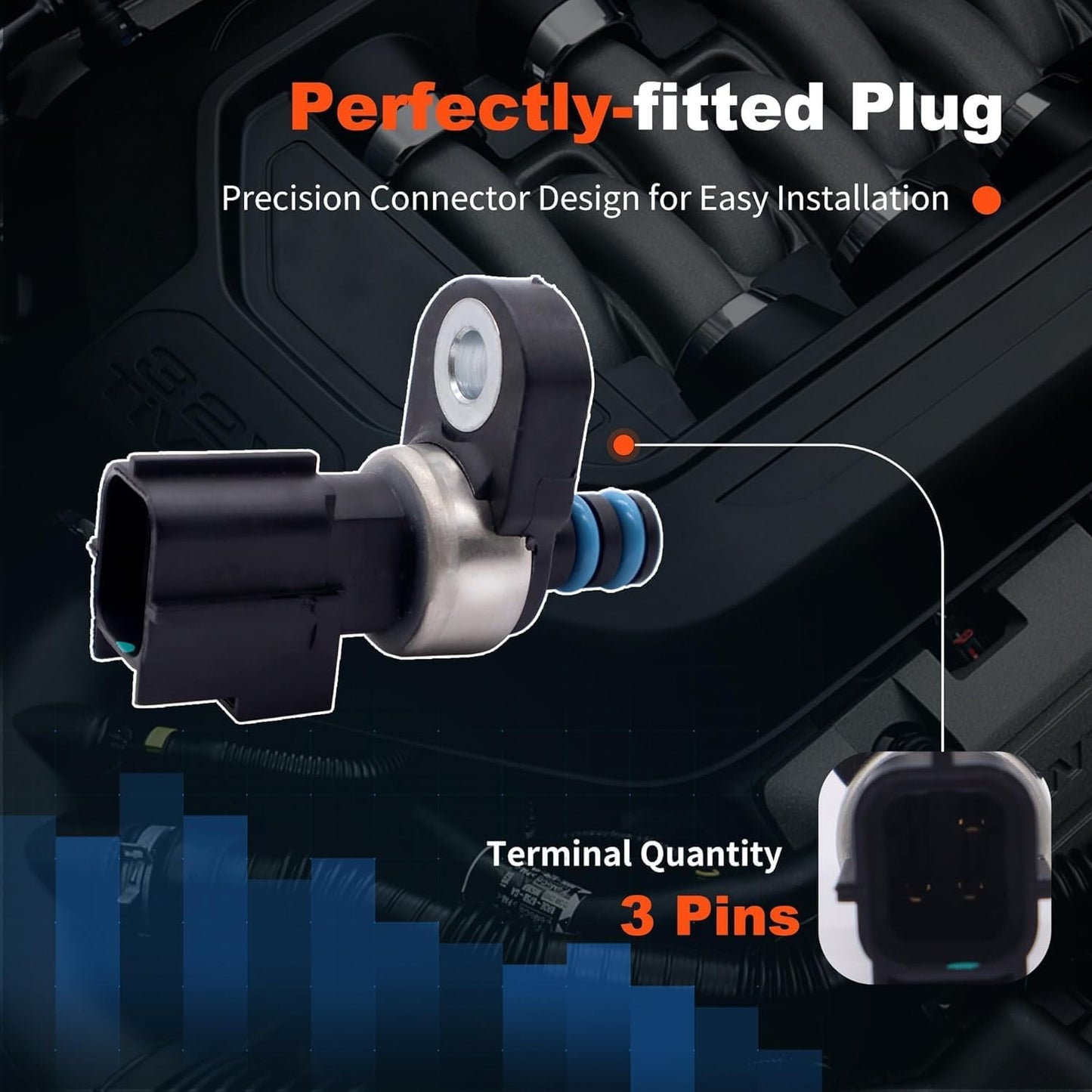 HiSport 4799758 Transmission Governor Pressure Sensor - Compatible with Dodge Jeep Chrysler Ram Mitsubishi 1999-2021 - Replaces 4799758AB 4799758AD 4799758AF 5016222AA