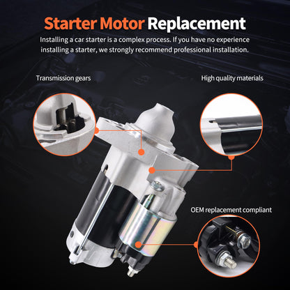 HiSport Starter Motor 17950N Compatible with Dodge Dakota 2006-2010, Durango 2006-09, Ram 1500 Pickup 2006-2010, Ram 1500 2011-2013, Ram Dakota 2011, Replacement for Mitsubishi Raider 2006-2009