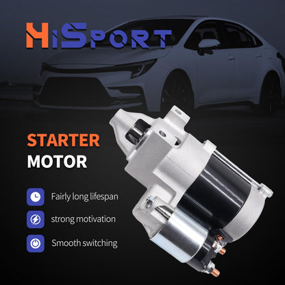 HiSport 2509809 Starter Motor 12V 0.8Kw 10-Tooth - Compatible with Kohler Engine Models 15HP 16HP 17HP 18HP 19.9HP 20HP 21HP 23HP 25HP 27HP 28HP 30HP 31HP - Replace 2509821S 2509811S