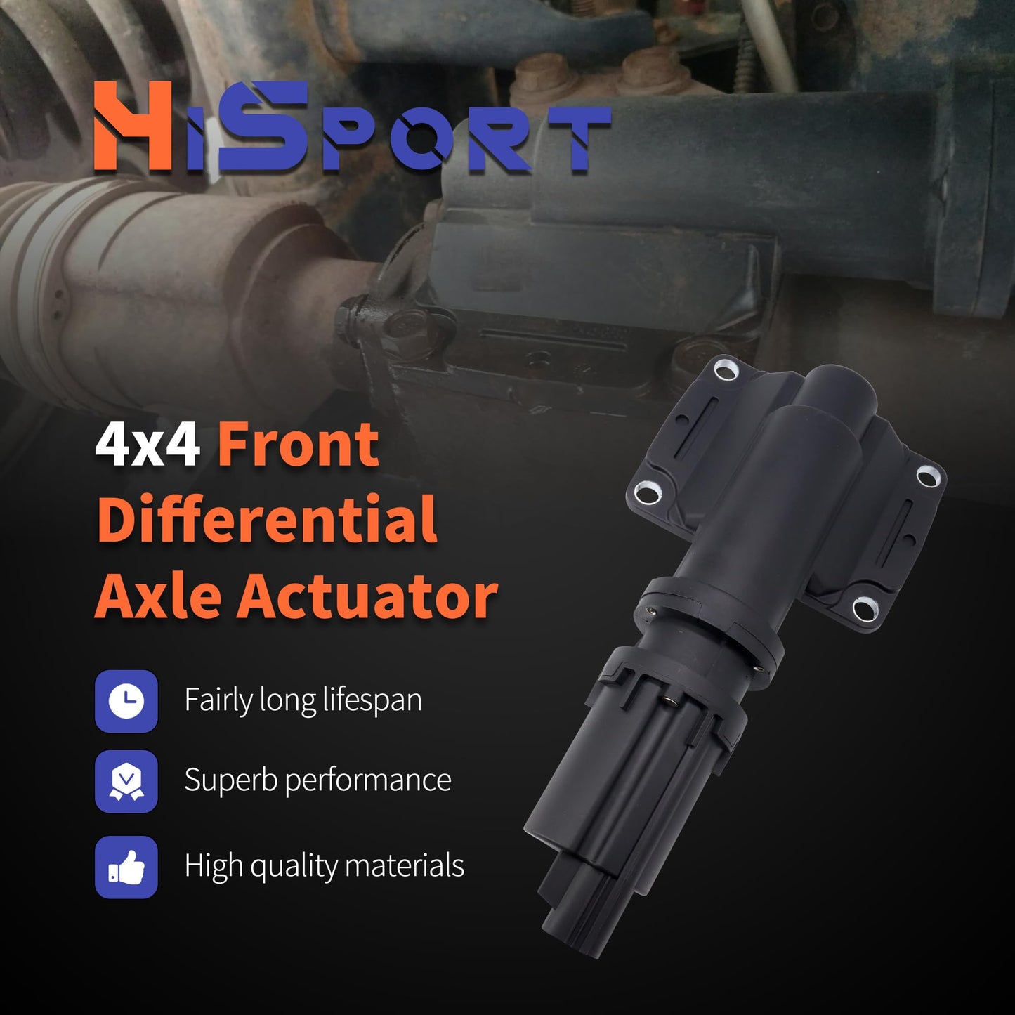 HiSport 4x4 Front Differential Axle Actuator compatible with Dodge Ram 1500 2008-2016 Pickup Truck Replace 52114387AB 52114387AC 52114387AD