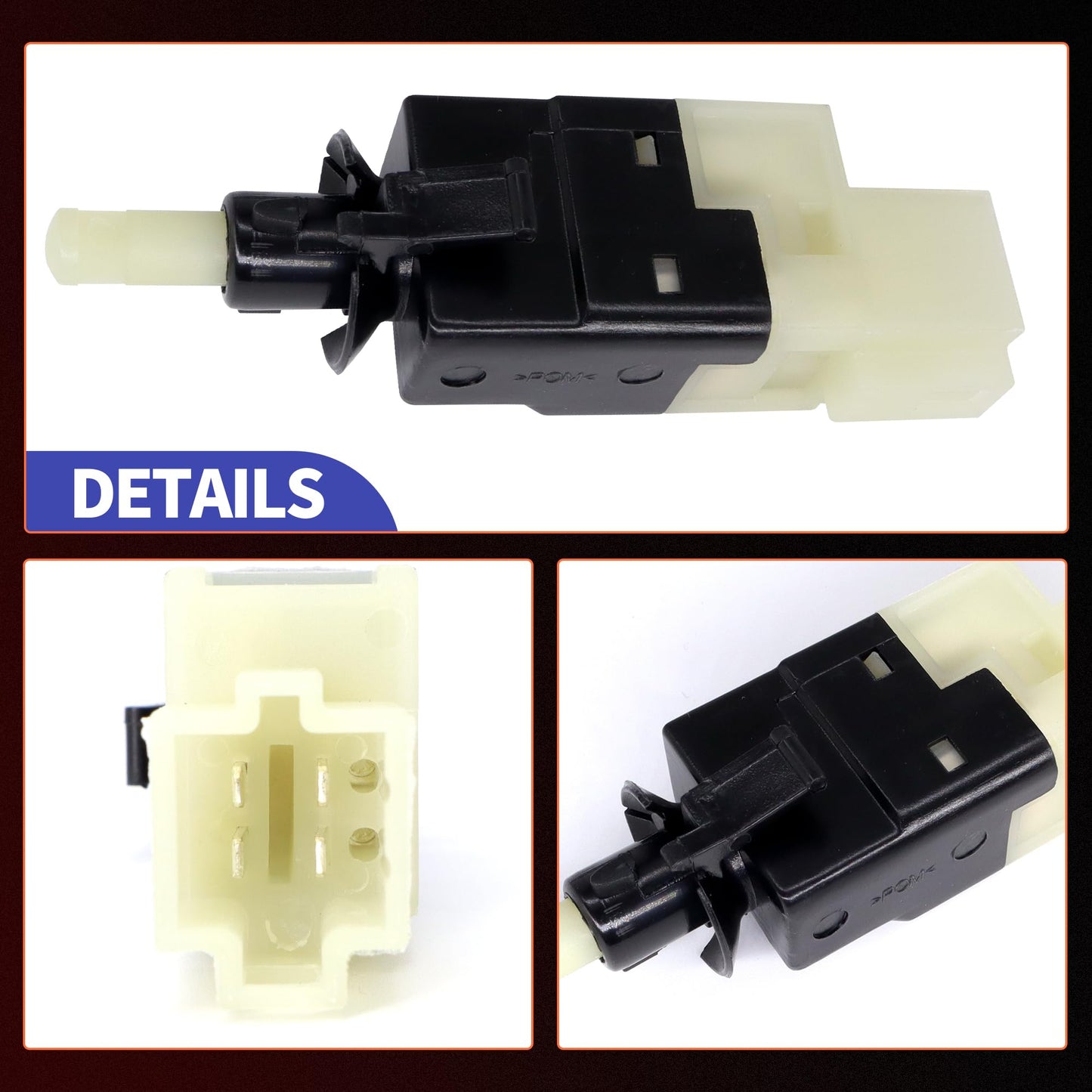 HiSport Brake Light Switch 4Pin Compatible with Mercedes-Benz Sprinter 2500 3500 2010-2022 CLS63 AMG CLS550 2007-2011 E320 E350 E550 E63 AMG 2007-2009, Replaces 0015454409