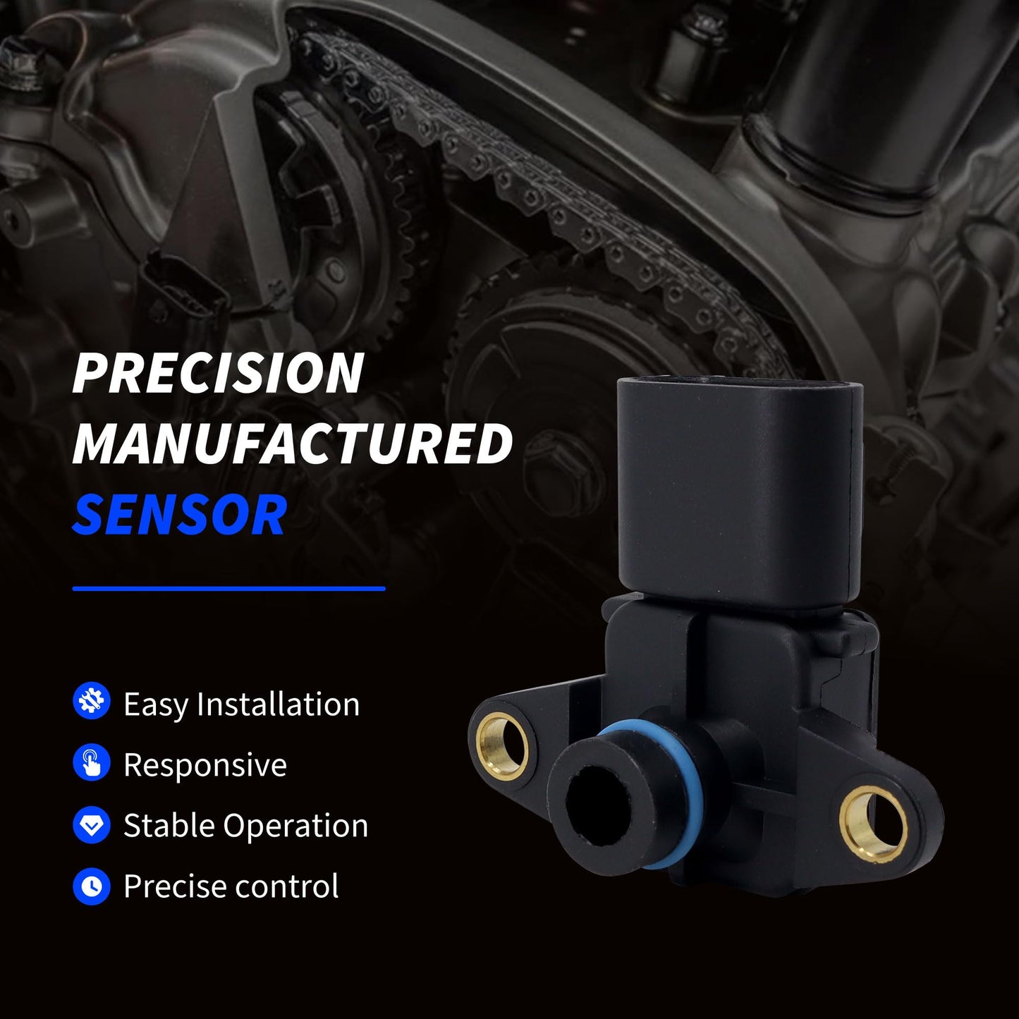 HiSport 56041018AB MAP Manifold Absolute Pressure Sensor - Compatible with Chrysler Grand Voyager Dodge Caravan Dakota Jeep Grand Cherokee Liberty Replaces 68002763AA 216519