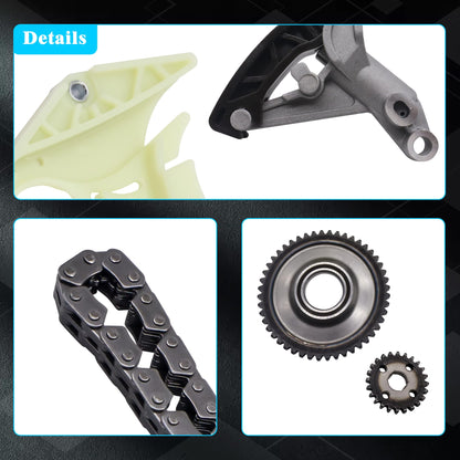 HiSport Engine Oil Pump Timing Drive Chain Set - Compatible with BMW 320i 328i xDrive 428i 528i X1 xDrive28i X3 xDrive28i X4 xDrive28i - Replace 11417605366 11417605367