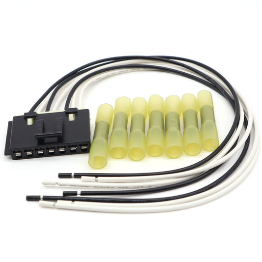 HiSport Blower Motor Resistor Connector 7-Wire Pigtail Compatible with Buick, Cadillac, Chevrolet, GMC, Isuzu, Oldsmobile, and Pontiac 645-702