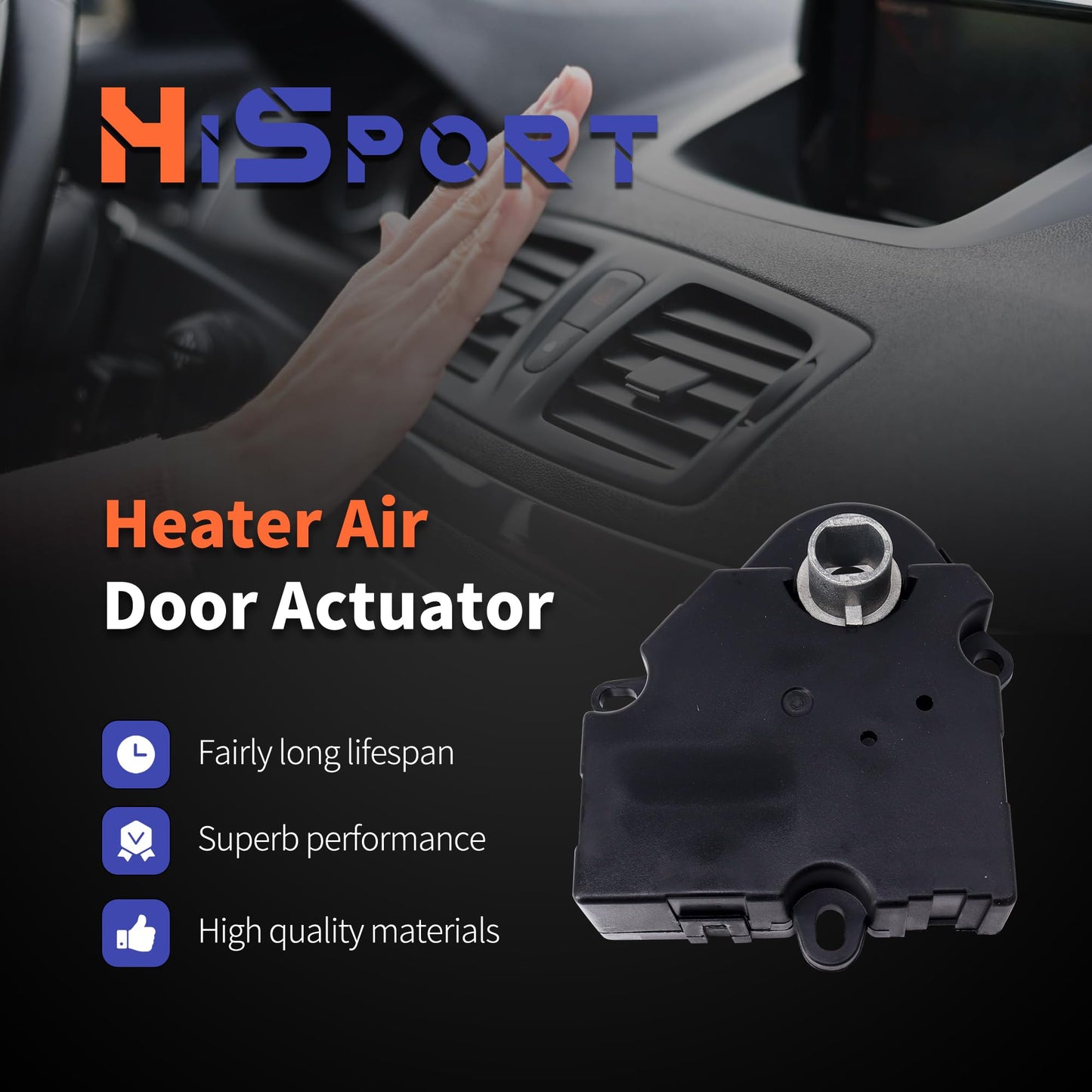 HiSport 604-126 HVAC Heater Blend Door Actuator - Compatible with Buick Rainier Cadillac Chevy Avalanche 1500 2500 Suburban 1500 2500 Tahoe GMC Envoy XL Envoy XUV Oldsmobile Bravada 1999-2009
