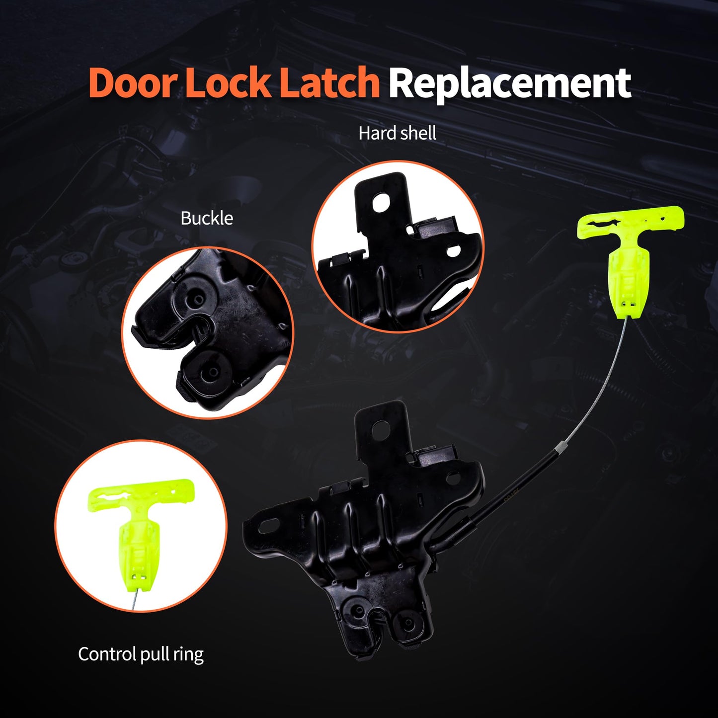 HiSport 937930 Rear Trunk Door Latch - Compatible with Ford Fusion 2013-2019 Mustang 2015-2019 Lincoln MKZ 2013-2019 4-Pin - Replace FR3Z5443200A