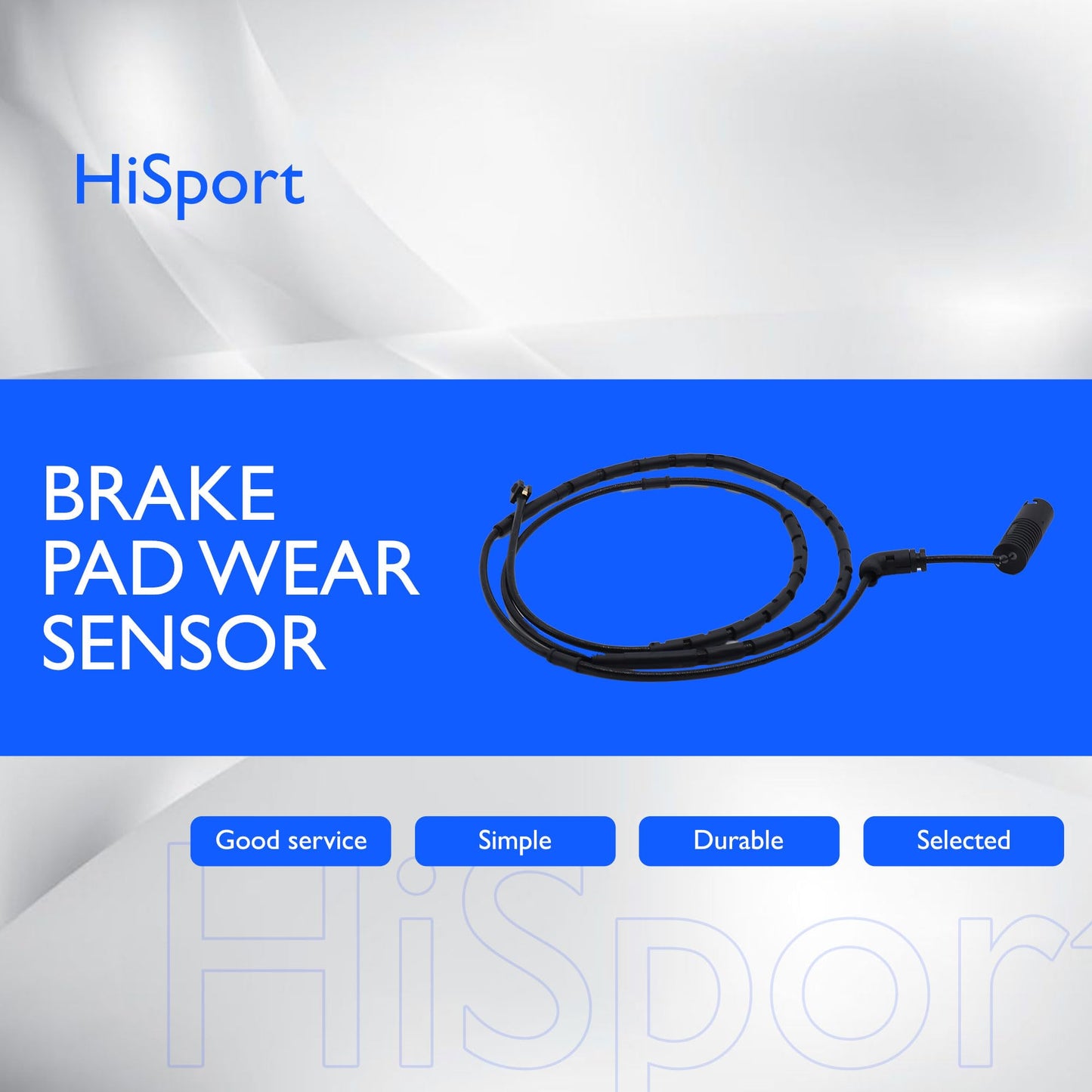 HiSport Front and Rear Brake Pads Sensor - Compatible with BMW 323Ci 2000 323i 1999-2000 325Ci 2001-2006 325i 2001-2005 328Ci 2000 328i 1999-2000 - Replace 34351164371 34351164372