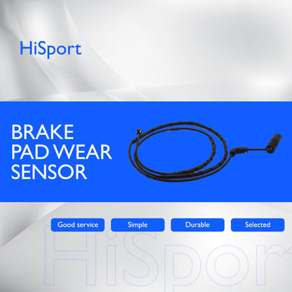 HiSport Front and Rear Brake Pads Sensor - Compatible with BMW 323Ci 2000 323i 1999-2000 325Ci 2001-2006 325i 2001-2005 328Ci 2000 328i 1999-2000 - Replace 34351164371 34351164372