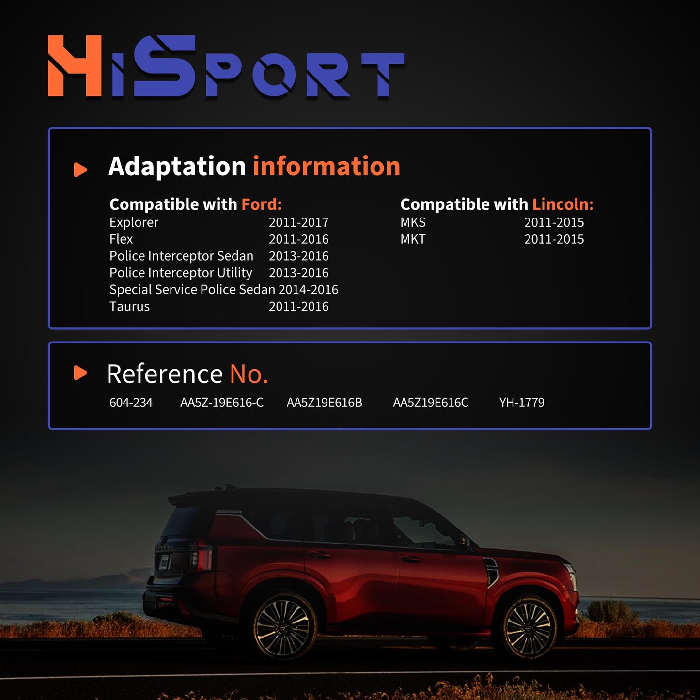 HiSport HVAC Blend Door Actuator 604-234 - Compatible with Ford Explorer Flex Police Interceptor Sedan Police Interceptor Utility Special Service Police Sedan Taurus 2011-2017