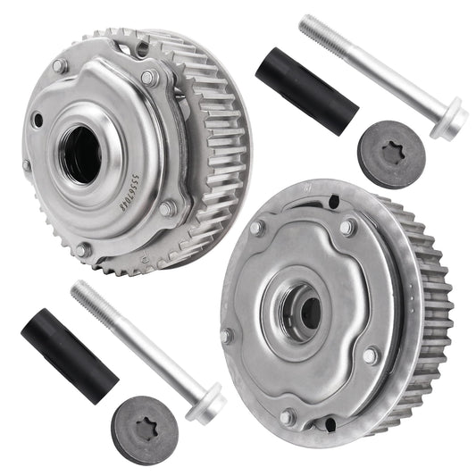 HiSport 55567048 Engine Timing Camshaft Sprocket Cam Phaser VVT Gear with Bolts Intake & Exhaust - Compatible with Chevry Aveo Aveo5 Cruze Cruze Limited Sonic G3 1.6L 1.8L - Replace 55567049