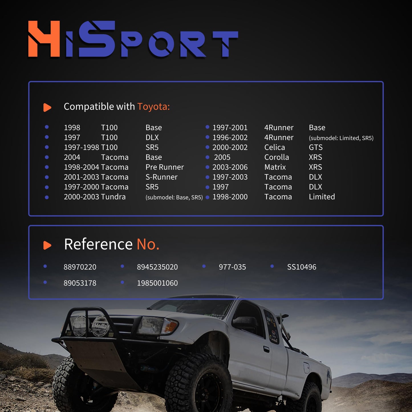 HiSport Throttle Position Sensor Compatible with Toyota Corolla Tacoma Tundra 4Runner Vibe 1996-2006 Replaces 977-035 89452-35020 89452-30140 89452-22080