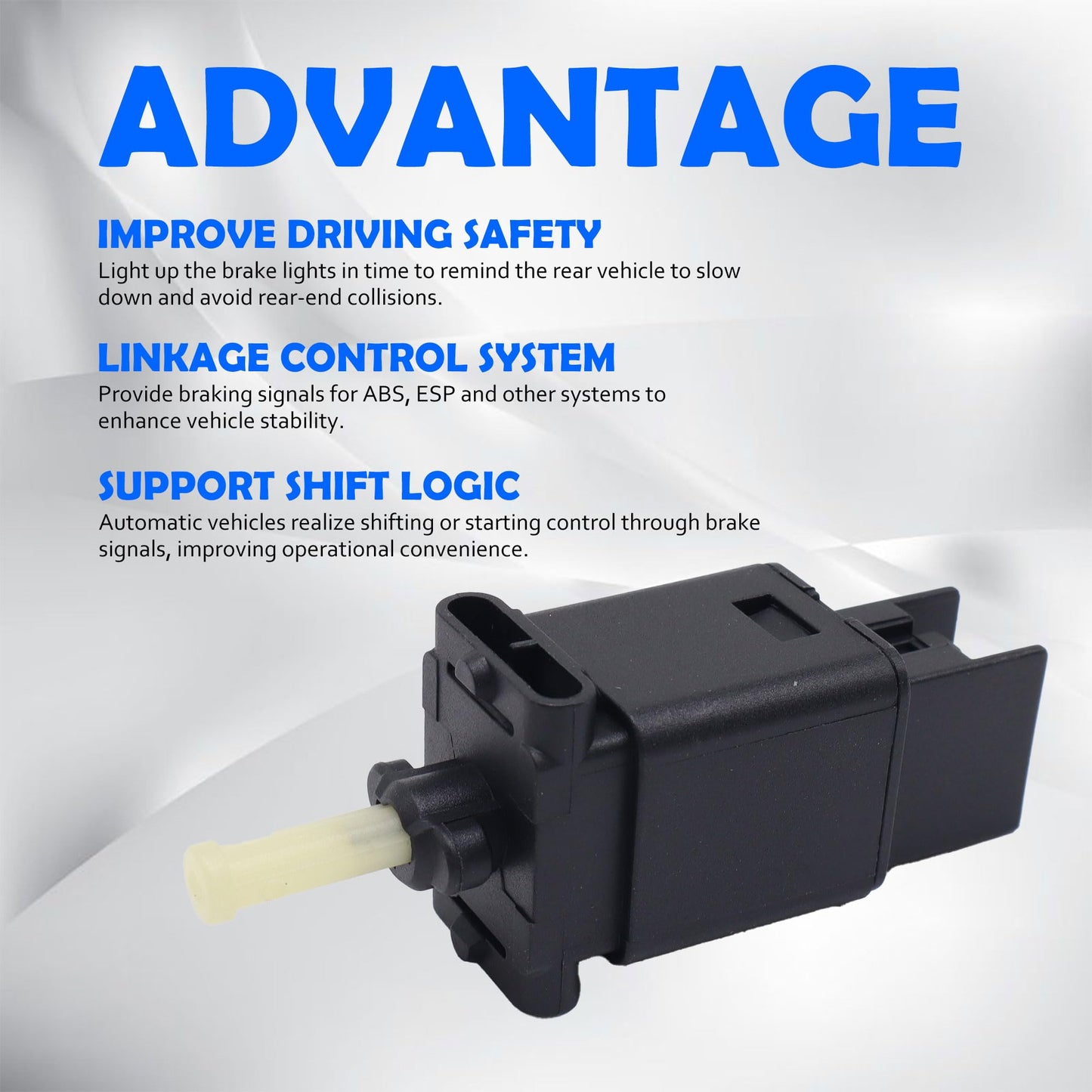 HiSport Stoplight Stop Brake Light Switch 4Pin L23266490A/GJ6E-66490 Compatible with Mazda 2 2011-2014, 6 2003-2010, CX-7 2007-2012, CX-9 2007-2015, MX-5 Miata 2006-2015, RX-8 2004-2011