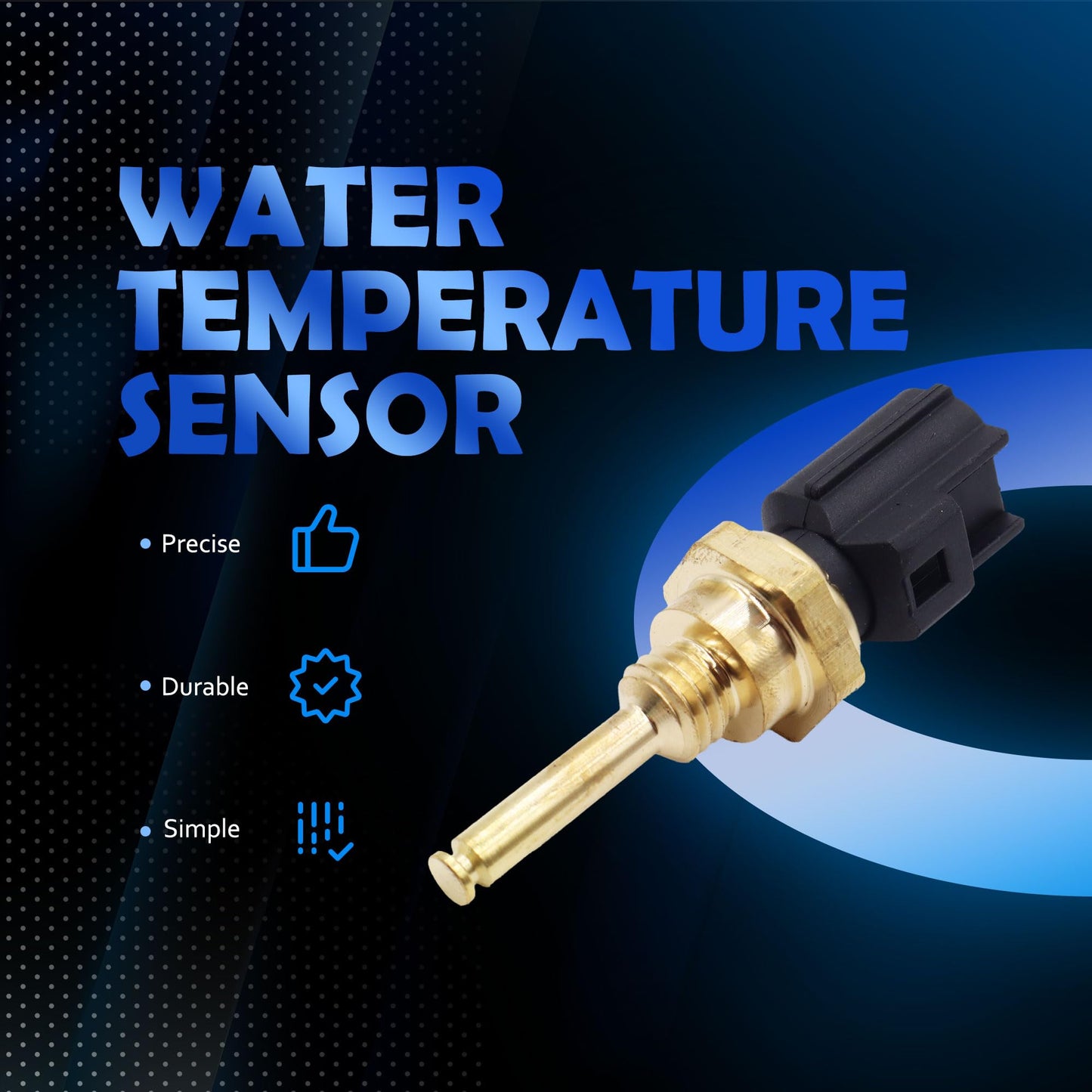 HiSport Engine Coolant Temperature Sensor - Compatible with Ford Edge Escape Expendition F-150 Lincoln Mark LT MKX MKZ Navigator Mercury Mountaineer Replaces 9L8Z6G004C 3L7Z6G004BA SU8756