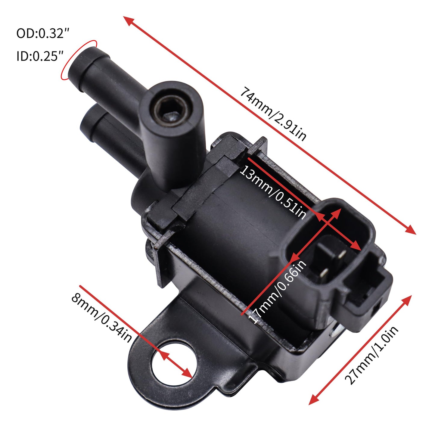 HiSport Turbo Boost Pressure Solenoid Converter Valve 90910-13001 - Compatible with Toyota T100 Tacoma 1995-1996