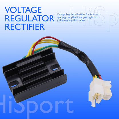 HiSport 32800-05300 Voltage Regulator Rectifier Compatible with Arctic cat 250 2x4 1999, 2000, 2001, 2002, 2003 4x4 2001, 2002, 2003 300 2x4 1998, 1999, 2000, 2001 4x4 1998, 1999, 2000, 2001
