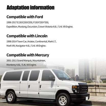 HiSport N811313S431 Exhaust Manifold Stud and Nuts Kit 48pcs - Compatible with Ford Lincoln Mercury 1996-2017 4.6L 5.4L Engines with High Strength Nuts (Stainless Steel) - Repace W707747S431