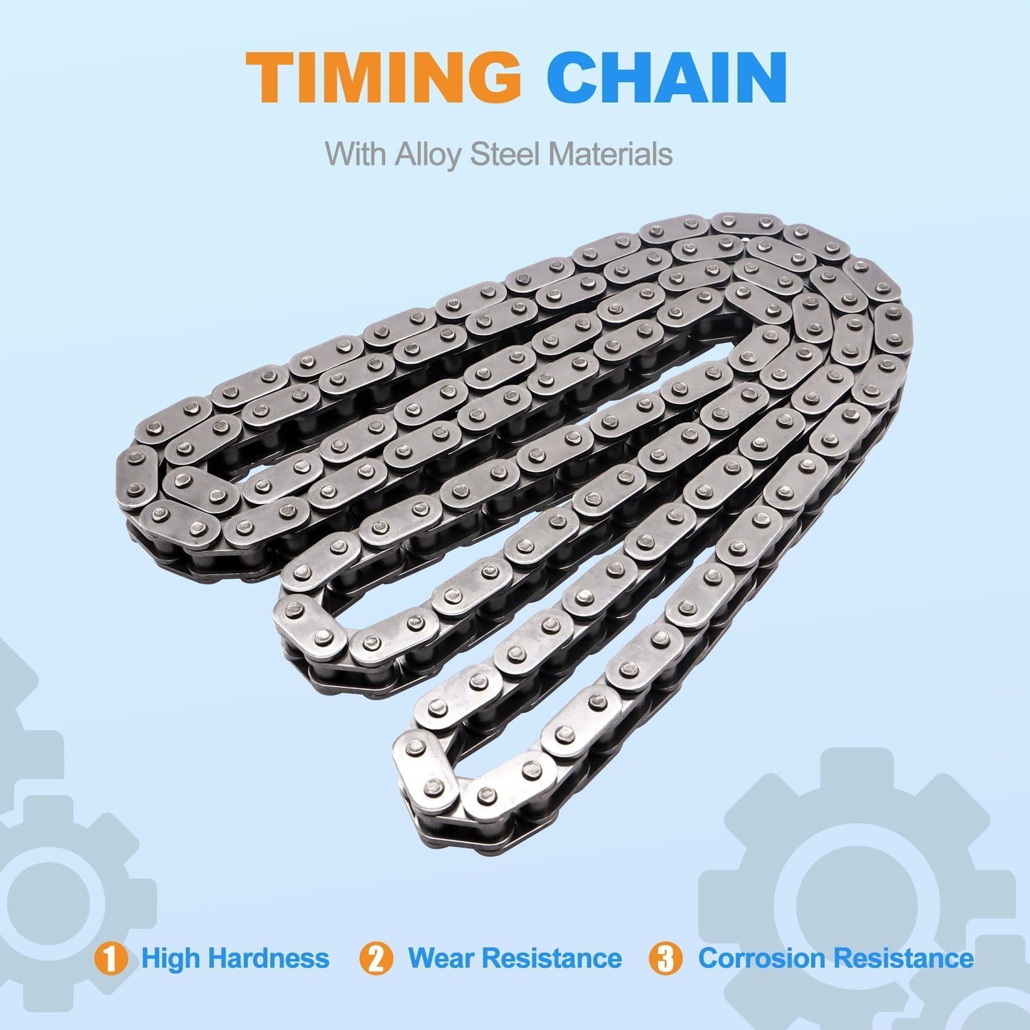 HiSport Engine Timing Chain Kit - Compatible with Buick Allure Chevrolet GMC Terrain Pontiac G5 G6 Pursuit Solstice 9-3X 9-5 Saturn Aura Ion L300 Sky Vue SAAB 9-3 9-3X 9-5 Oldsmobile Alero TKC8002