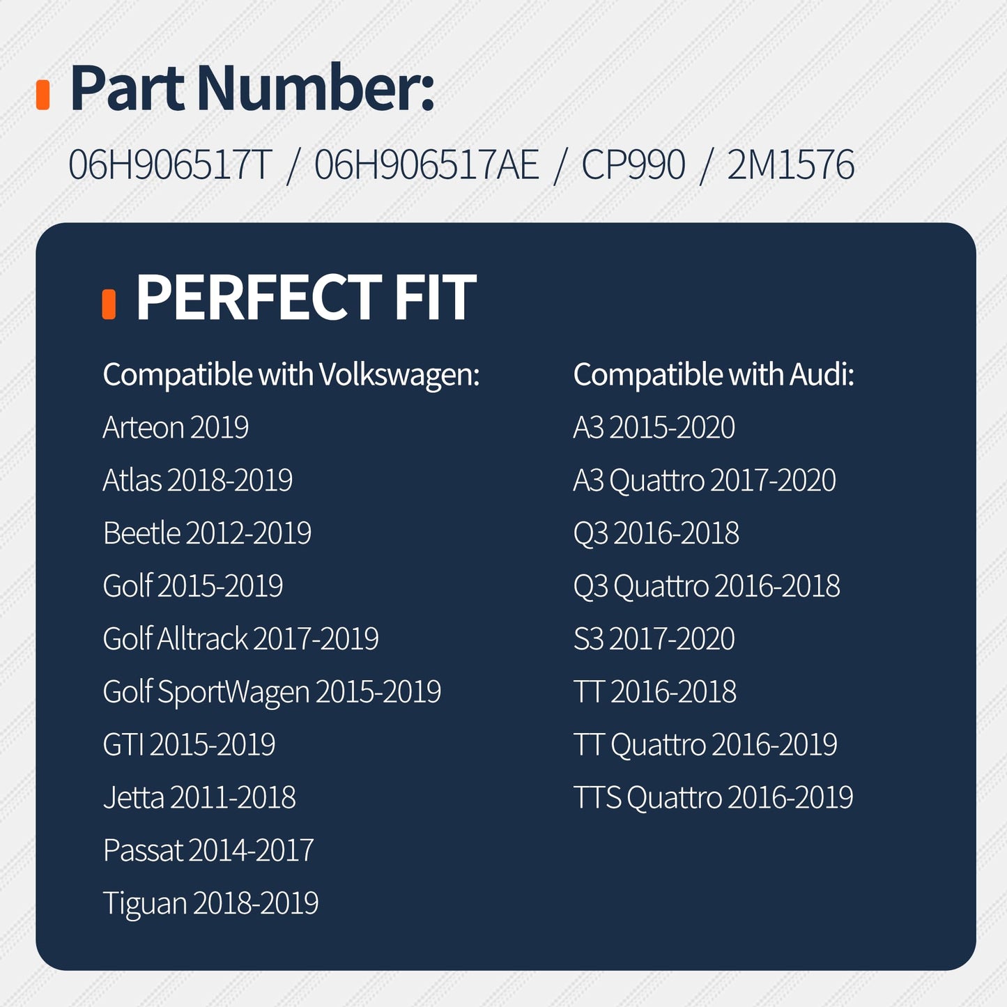 Hisport Vapor Canister Purge Valve 06H906517AE - Compatible with Audi A3 Quattro Q3 Quattro S3 TT TTS Quattro Arteon Atlas Beetle Golf Alltrack Golf GTI Jetta Passat 2011-2020 - Replaces CP990 2M1576