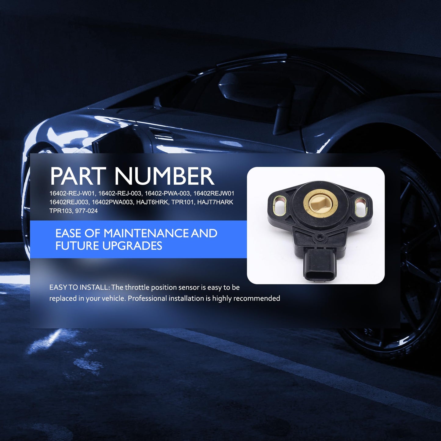 HiSport Throttle Position Sensor TPS - Compatible with Acura RSX Honda Civic CR-V Replaces 16402-REJ-003 16402-PWA-003