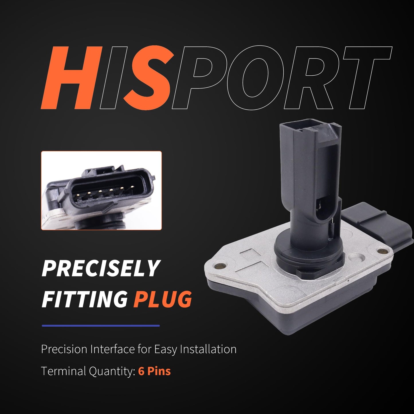 HiSport MAF Mass Air Flow Sensor - Compatible with Ford Mazda Mercury Replaces XF2Z12B579AB XF2Z12B579BA XF2F12B579BA